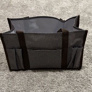 Thirty-One Stylish Gray and Brown Pun Dots Keep-It-Caddy